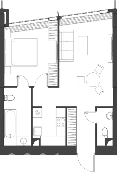 1-комн., 28 этаж - ЖК Дом Дау – фото 1